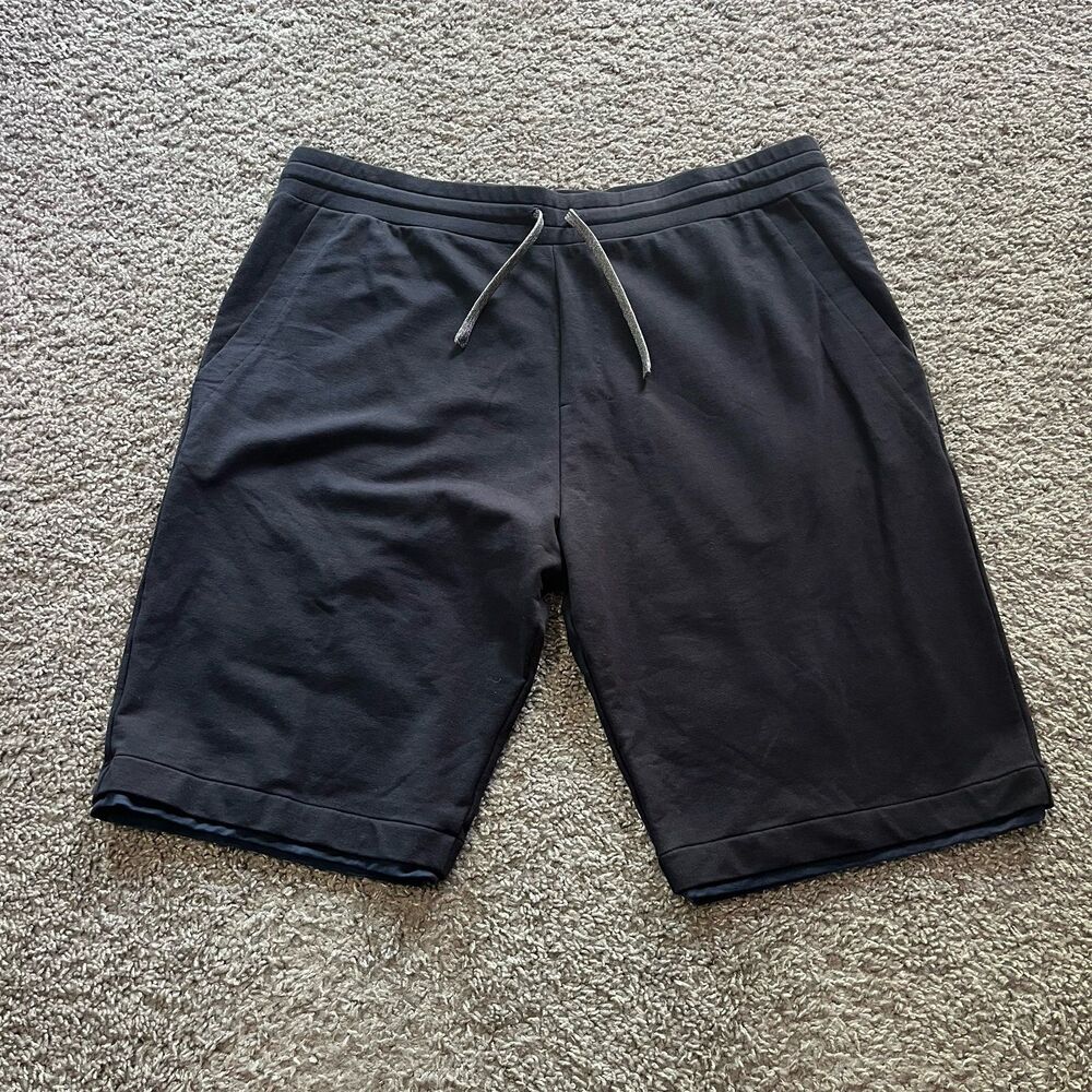 Canali Drawstring Shorts Casual Stretch Navy Blue Italy Mens Size 58 IT / US 36